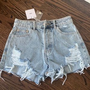 adika BRAND NEW jean shorts ripped (size 24)